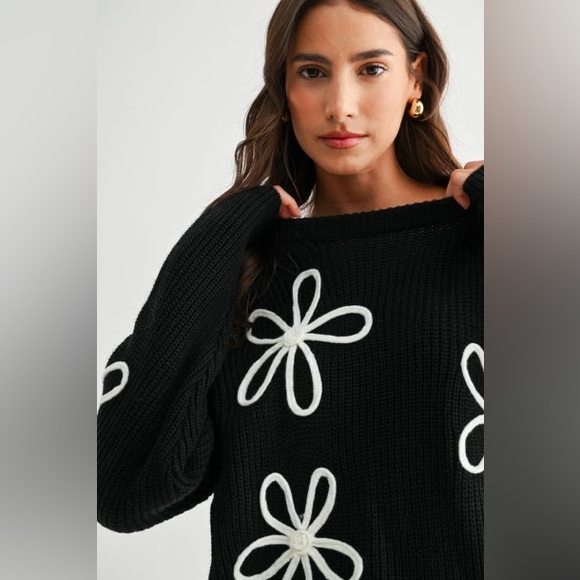 CHARLIE B $114 GINGER DAISY LOOP KNIT SWEATER - Picture 4 of 6
